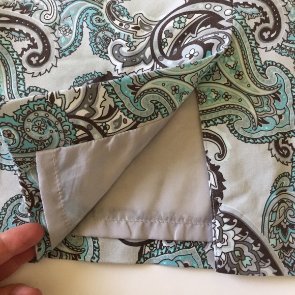 Liz Claiborne Gray / Aqua Skirt Size 12 - Picture 4 of 5